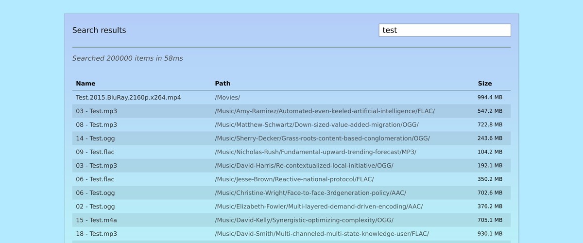 The search engine UI