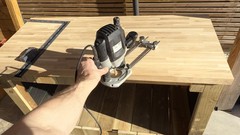 Cutting the circular BBQ hole