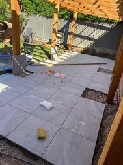 All non-cut tiles installed