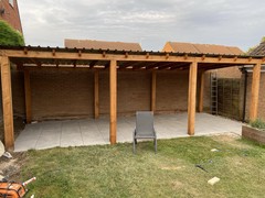 Complete frame with roof