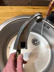 Old cracked tap body