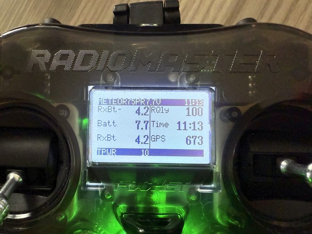 Basic telemetry screen