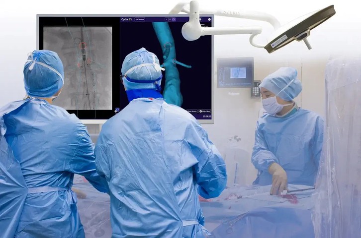 The context of the Cydar interface. The patient is often in between the surgeon and screen