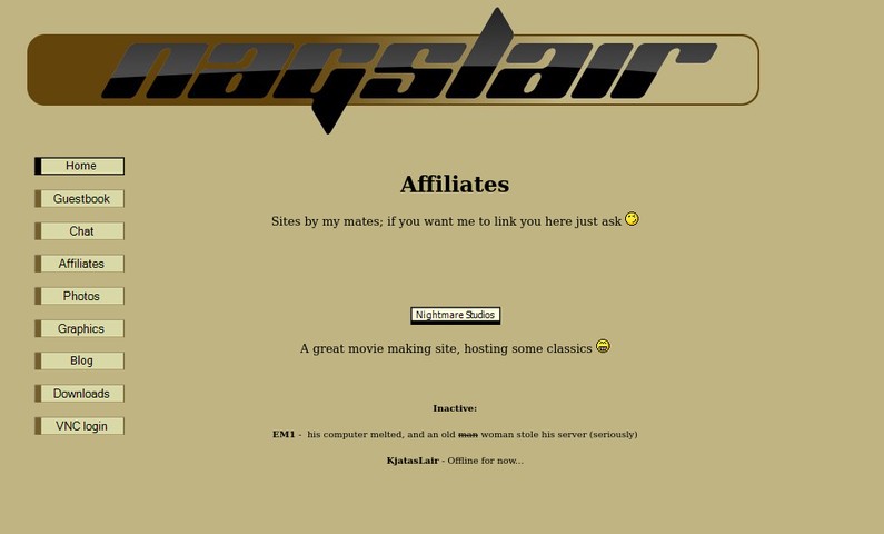 My first website, 2005. Complete with guestbook!