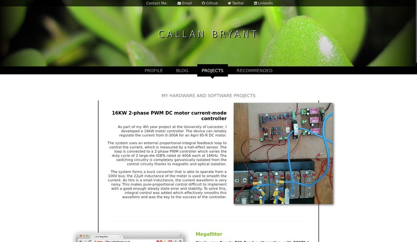 My SPA blog, circa late 2012
